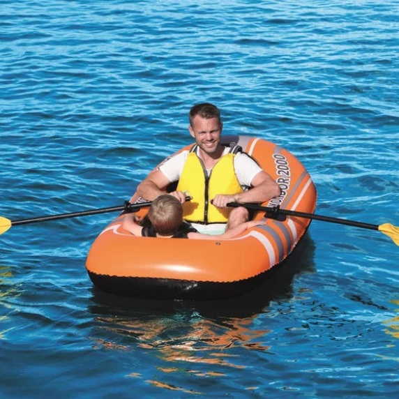 Kondor Inflatable Raft Boat w/ Oars & Pump