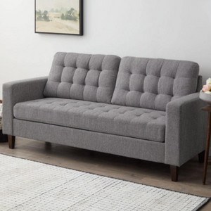 Tufted Upholstered 3-Seater Sofa