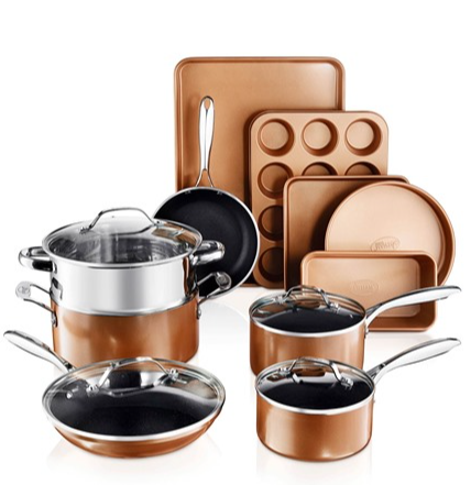 Gotham Steel 15-Piece Ceramic Cookware & Bakeware Set