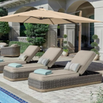 Wicker Outdoor Chaise Lounge