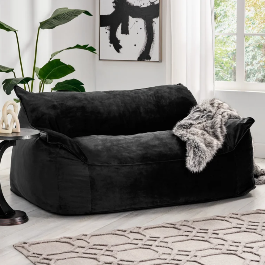 Large Velvet Bean Bag Sofa