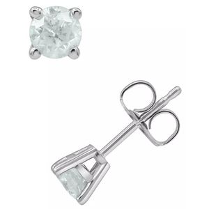 1/2 CTW Diamond Stud Earrings in 14K White Gold