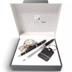 Luis Cardini Men's Watch,  Pen, Letter Opener & Key Holder Gift Set