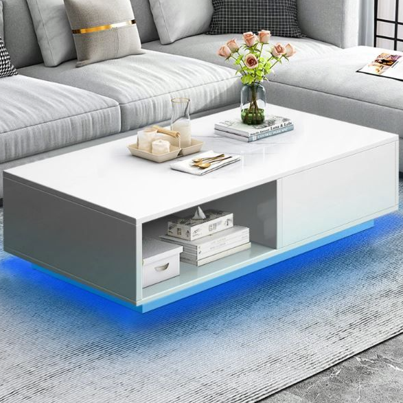 Color LED Coffee Table w/Storage