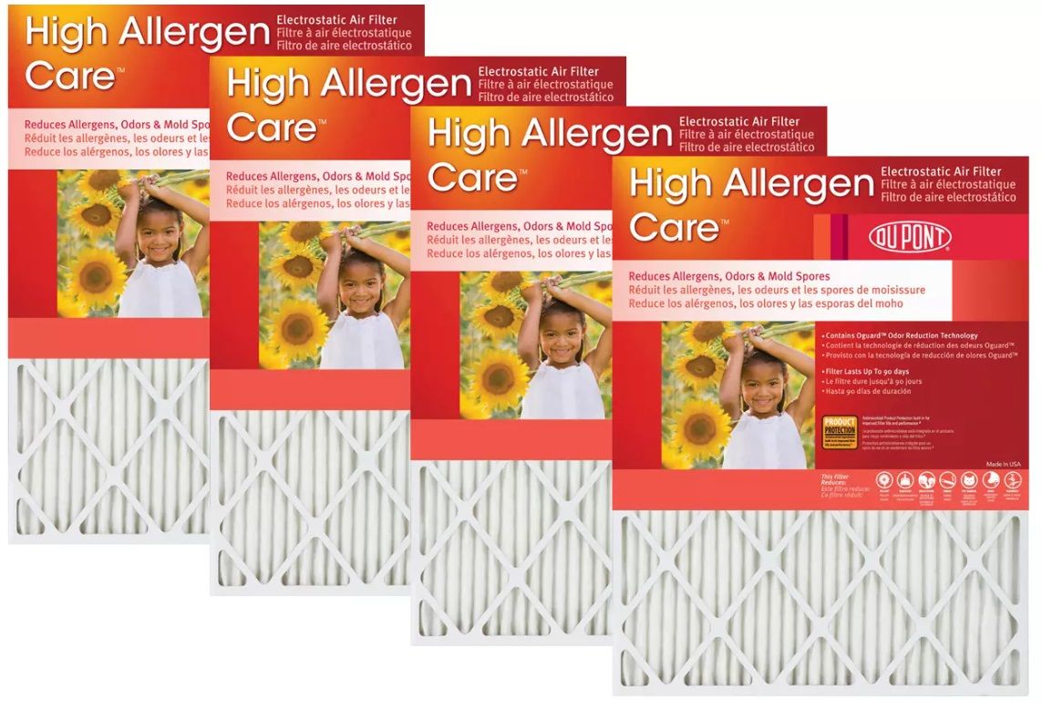 4-Pack High Allergen Care Furnace Air Filters