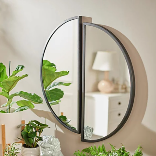 2-Piece Wall Mount Metal Mirror