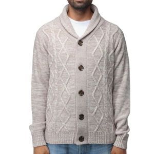 X-Ray Men's Cable Knit Cardigan