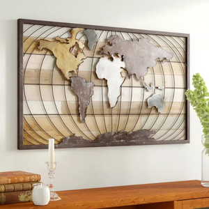 World Map Wall Decor