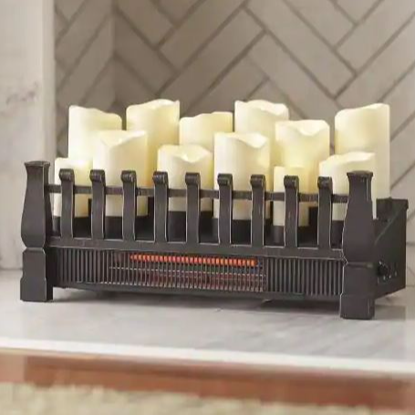 Candle Portable Electric Fireplace w/ Infrared Heater