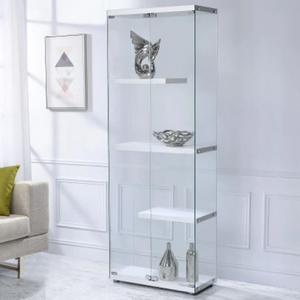 4-Shelf Glass Display Cabinet