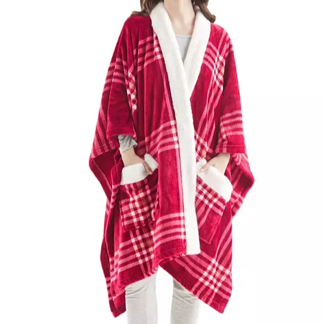 Charter Club Women's Plush Wrap Robe Throw