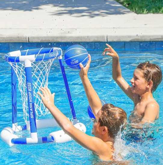 GoSports Floating Pool Basketball Game w/ 2 Balls & Pump