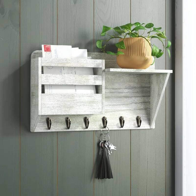 Solid Wood Wall Mount Organizer