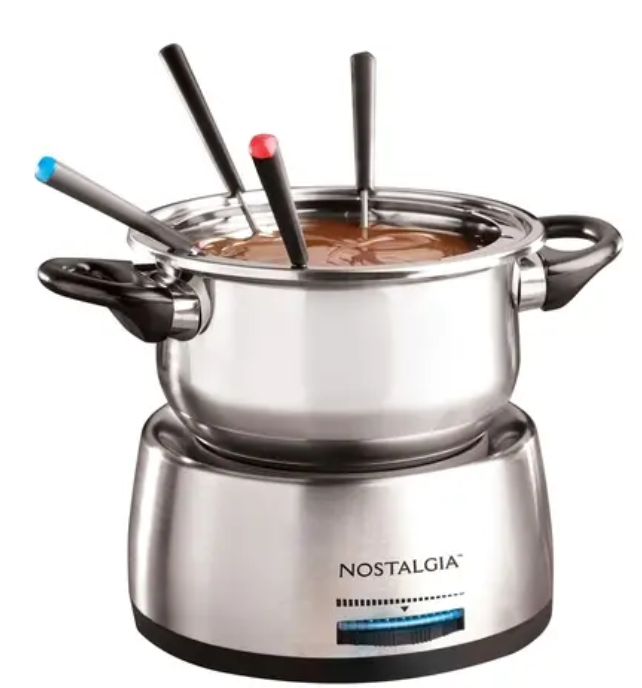 Nostalgia 6-Cup Stainless Steel Fondue Pot