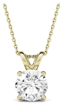 2CTW Moissanite 14K Gold Necklace