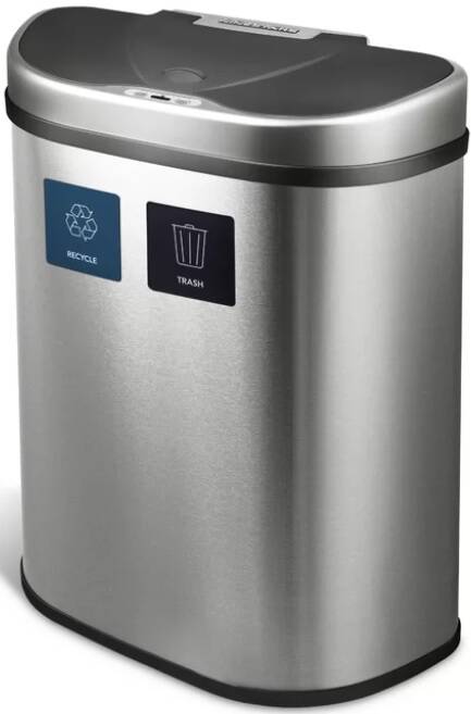 Nine Stars 18 Gl. Motion Sensor Trash & Recycling Bin