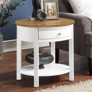 Wood Storage End Table