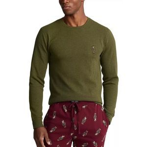 Ralph Lauren Men's Waffle-Knit Pajama Shirt