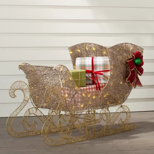 Santa's Sleigh Lighted Display