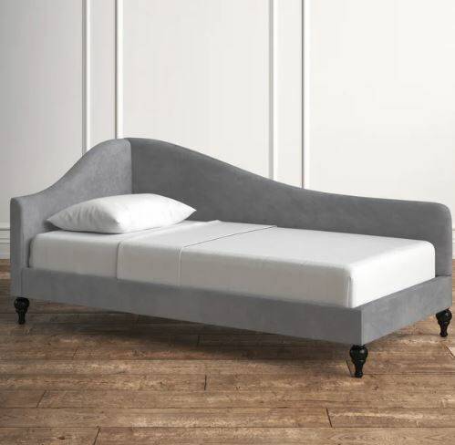 Solid Wood Frame Velvet Twin Daybed