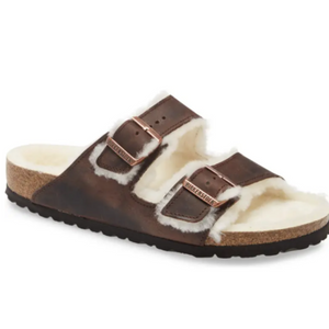 Birkenstock Genuine Shearling Slides