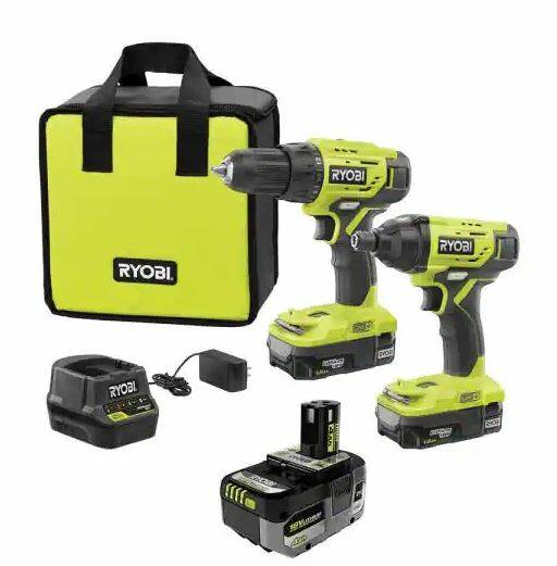 Ryobi One+ 18V Cordless 2-Tool Combo Kit