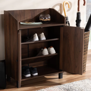 2-Door Wood Shoe Storage Cabinet