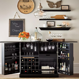 Wood Expandable Bar Cabinet