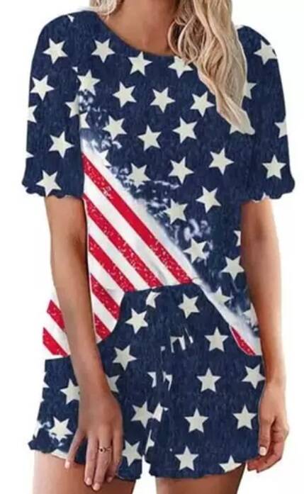 Women's American Flag Lounge Set