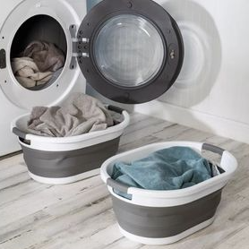 2-Piece Collapsible Laundry Basket Set