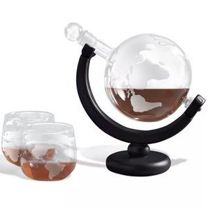 Globe Whiskey Decanter Set