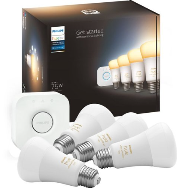 Philips Hue A19 Bluetooth 75W Smart LED Starter Kit