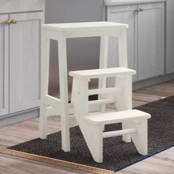 3-Step Wood Folding Stool