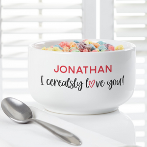 I Cerealsly Love You Personalized 14 oz. Bowl