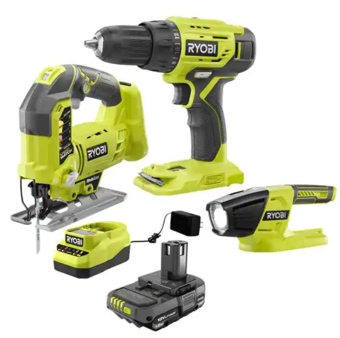 Ryobi ONE+ 18V Cordless 3-Tool Combo Kit