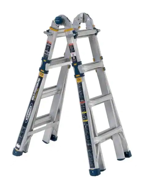 Werner 18' Aluminum 5-in-1 Multi-Position Pro Ladder