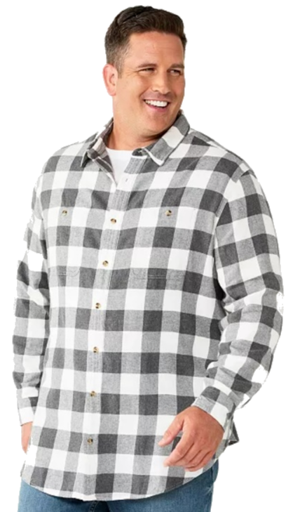 Big & Tall Flannel Button-Down Shirt