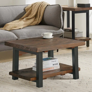 Wood Coffee Table w/ Shelf