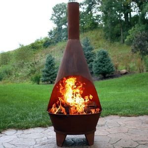 Steel Wood Burning Outdoor Chiminea