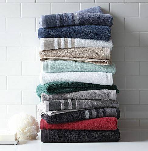 Home Expressions Solid & Stripe Bath Towel