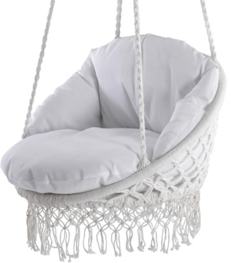 Macrame Cushioned Swing Chair