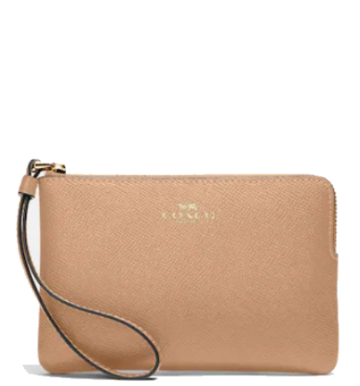 Coach Corner Zip Wristlet