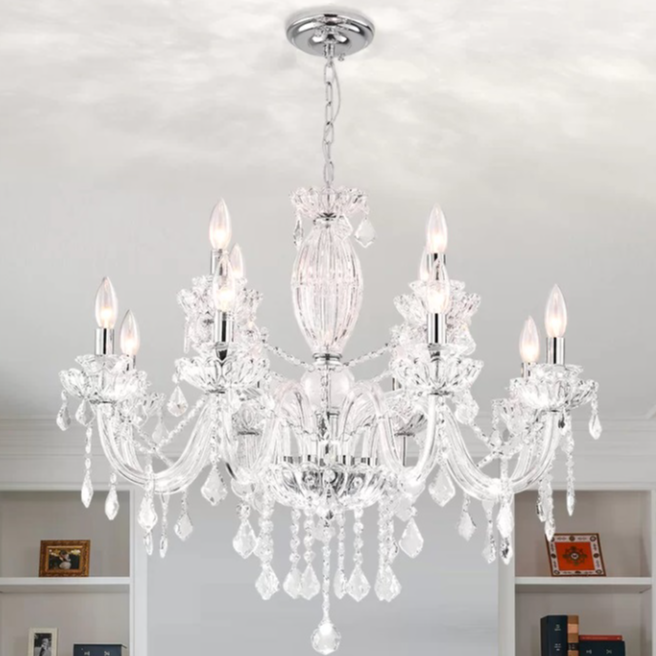 12-Light Candle Style Traditional Chandelier