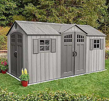 Lifetime 15' x 8' Rough Cut Dual-Entry Outdoor Storage Shed