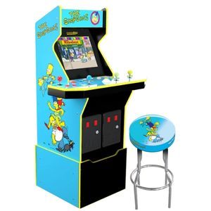 Arcade1Up The Simpsons 4-Player Arcade w/ Riser & Stool