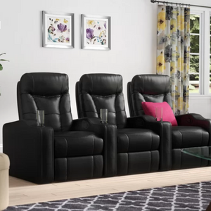 Faux Leather 3-Seater Reclining Sofa