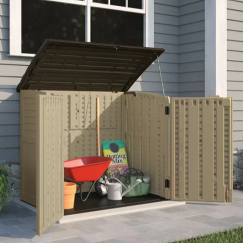 Horizontal 4.5' x 4.5' Garbage Shed