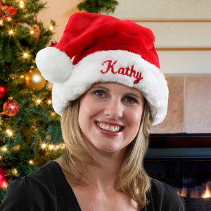 Personalized Velvet Santa Hat