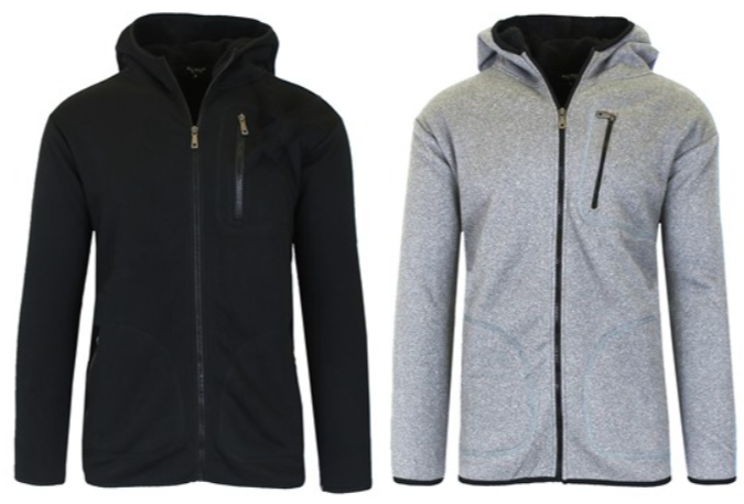 2-Pack Men's Fleece-Lined Zip Hoodie