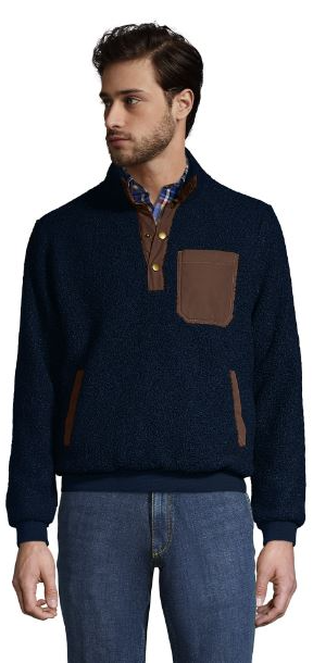 Lands' End Men's Boucle Fleece Pullover